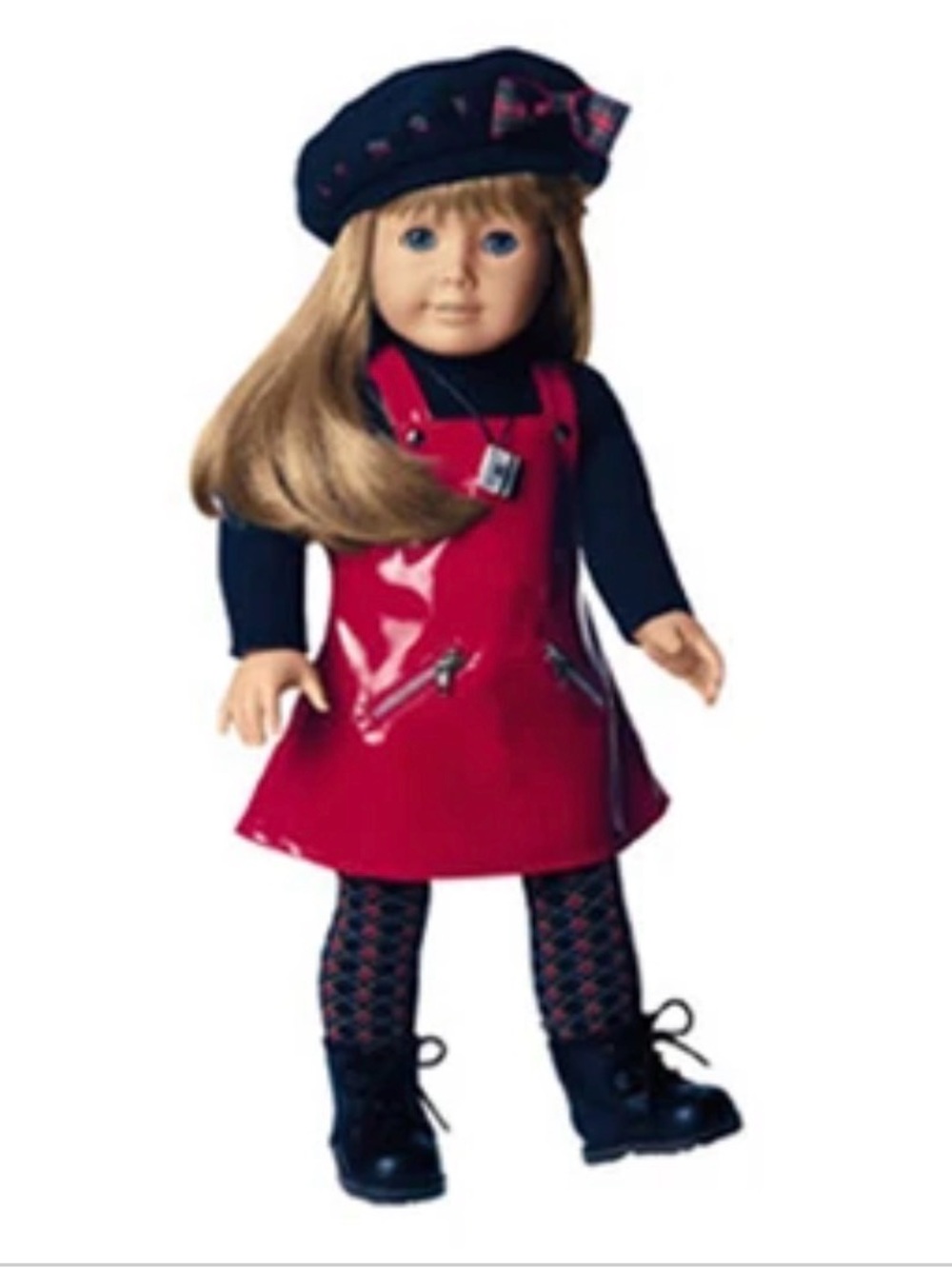 AMERICAN GIRL Red Vinyl Jumper